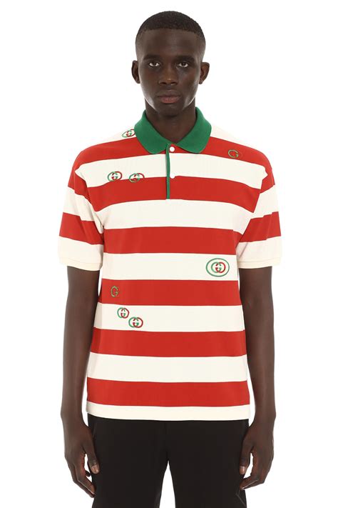 gucci red striped shirt|red Gucci polo.